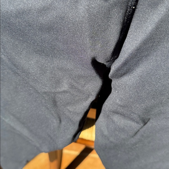 NWOT Old Navy Active pants leggings Sz XL Navy Blue with black suede stripe - Picture 7 of 8